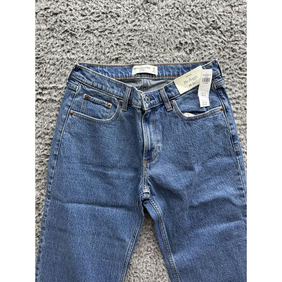 Abercrombie & Fitch The 90's Baggy Low Rise Jeans Medium Wash‎ 26/2s NWT - Picture 3 of 9